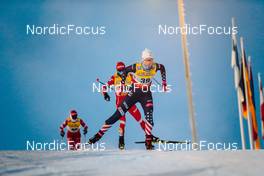 28.11.2021, Ruka, Finland (FIN): Mariya Istomina (RUS), Hailey Swirbul (USA), (l-r)  - FIS world cup cross-country, pursuit women, Ruka (FIN). www.nordicfocus.com. © Modica/NordicFocus. Every downloaded picture is fee-liable.