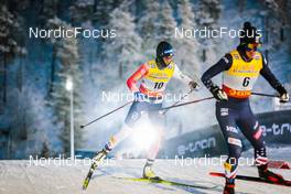 28.11.2021, Ruka, Finland (FIN): Heidi Weng (NOR), Rosie Brennan (USA), (l-r)  - FIS world cup cross-country, pursuit women, Ruka (FIN). www.nordicfocus.com. © Modica/NordicFocus. Every downloaded picture is fee-liable.
