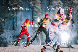 28.11.2021, Ruka, Finland (FIN): Lilia Vasilieva (RUS), Pia Fink (GER), Charlotte Kalla (SWE), Louise Lindstroem (SWE), (l-r)  - FIS world cup cross-country, pursuit women, Ruka (FIN). www.nordicfocus.com. © Modica/NordicFocus. Every downloaded picture is fee-liable.