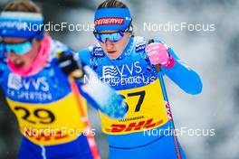 04.12.2021, Lillehammer, Norway (NOR): Anamarija Lampic (SLO), Greta Laurent (ITA), (l-r)  - FIS world cup cross-country, 10km women, Lillehammer (NOR). www.nordicfocus.com. © Thibaut/NordicFocus. Every downloaded picture is fee-liable.