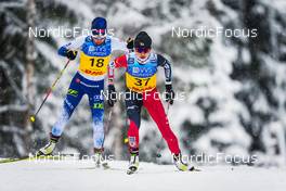 04.12.2021, Lillehammer, Norway (NOR): Riitta-Liisa Roponen (FIN), Shiori Yokohama (JPN), (l-r)  - FIS world cup cross-country, 10km women, Lillehammer (NOR). www.nordicfocus.com. © Thibaut/NordicFocus. Every downloaded picture is fee-liable.