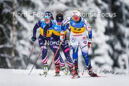 04.12.2021, Lillehammer, Norway (NOR): Katharine Ogden (USA), Julia Kern (USA), Emma Ribom (SWE), (l-r)  - FIS world cup cross-country, 10km women, Lillehammer (NOR). www.nordicfocus.com. © Thibaut/NordicFocus. Every downloaded picture is fee-liable.