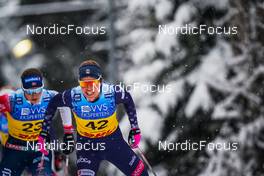 04.12.2021, Lillehammer, Norway (NOR): Tiril Udnes Weng (NOR), Rosie Brennan (USA), (l-r)  - FIS world cup cross-country, 10km women, Lillehammer (NOR). www.nordicfocus.com. © Thibaut/NordicFocus. Every downloaded picture is fee-liable.