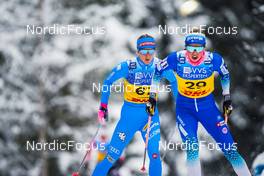 04.12.2021, Lillehammer, Norway (NOR): Greta Laurent (ITA), Anamarija Lampic (SLO), (l-r)  - FIS world cup cross-country, 10km women, Lillehammer (NOR). www.nordicfocus.com. © Thibaut/NordicFocus. Every downloaded picture is fee-liable.