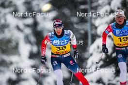 04.12.2021, Lillehammer, Norway (NOR): Heidi Weng (NOR), Silje Theodorsen (NOR), (l-r)  - FIS world cup cross-country, 10km women, Lillehammer (NOR). www.nordicfocus.com. © Thibaut/NordicFocus. Every downloaded picture is fee-liable.