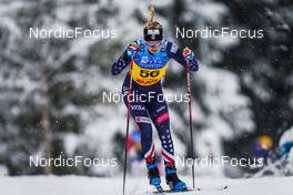 04.12.2021, Lillehammer, Norway (NOR): Jessie Diggins (USA) - FIS world cup cross-country, 10km women, Lillehammer (NOR). www.nordicfocus.com. © Thibaut/NordicFocus. Every downloaded picture is fee-liable.