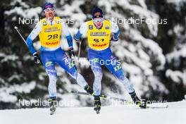 04.12.2021, Lillehammer, Norway (NOR): Perttu Hyvarinen (FIN), Joni Maki (FIN), (l-r)  - FIS world cup cross-country, 15km men, Lillehammer (NOR). www.nordicfocus.com. © Thibaut/NordicFocus. Every downloaded picture is fee-liable.