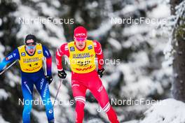 04.12.2021, Lillehammer, Norway (NOR): Beda Klee (SUI), Evgeniy Belov (RUS), (l-r)  - FIS world cup cross-country, 15km men, Lillehammer (NOR). www.nordicfocus.com. © Thibaut/NordicFocus. Every downloaded picture is fee-liable.