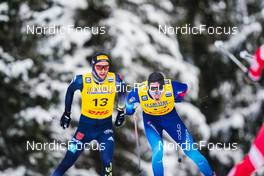 04.12.2021, Lillehammer, Norway (NOR): Janosch Brugger (GER), Beda Klee (SUI), (l-r)  - FIS world cup cross-country, 15km men, Lillehammer (NOR). www.nordicfocus.com. © Thibaut/NordicFocus. Every downloaded picture is fee-liable.