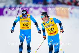 04.12.2021, Lillehammer, Norway (NOR): Arnaud Chautemps (FRA), Hugo Lapalus (FRA), (l-r)  - FIS world cup cross-country, 15km men, Lillehammer (NOR). www.nordicfocus.com. © Thibaut/NordicFocus. Every downloaded picture is fee-liable.