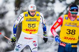 04.12.2021, Lillehammer, Norway (NOR): Fredrik Jonsson (SWE), Sjur Roethe (NOR), (l-r)  - FIS world cup cross-country, 15km men, Lillehammer (NOR). www.nordicfocus.com. © Thibaut/NordicFocus. Every downloaded picture is fee-liable.