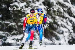 04.12.2021, Lillehammer, Norway (NOR): Martin Kirkeberg Moerk (NOR), Roman Furger (SUI), (l-r)  - FIS world cup cross-country, 15km men, Lillehammer (NOR). www.nordicfocus.com. © Thibaut/NordicFocus. Every downloaded picture is fee-liable.
