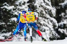 04.12.2021, Lillehammer, Norway (NOR): Jason Rueesch (SUI), Martin Loewstroem Nyenget (NOR), (l-r)  - FIS world cup cross-country, 15km men, Lillehammer (NOR). www.nordicfocus.com. © Thibaut/NordicFocus. Every downloaded picture is fee-liable.