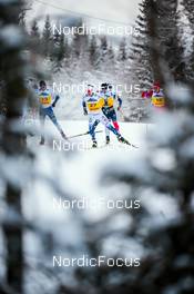 03.12.2021, Lillehammer, Norway (NOR): Juuso Haarala (FIN), Johan Haeggstroem (SWE), Sindre Bjoernestad Skar (NOR), Gleb Retivykh (RUS), (l-r)  - FIS world cup cross-country, individual sprint, Lillehammer (NOR). www.nordicfocus.com. © Modica/NordicFocus. Every downloaded picture is fee-liable.