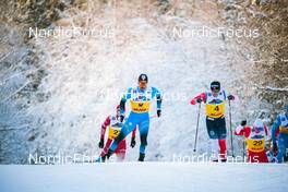 03.12.2021, Lillehammer, Norway (NOR): Sergey Ustiugov (RUS), Richard Jouve (FRA), Haavard Solaas Taugboel (NOR), Maciej Starega (POL), (l-r)  - FIS world cup cross-country, individual sprint, Lillehammer (NOR). www.nordicfocus.com. © Modica/NordicFocus. Every downloaded picture is fee-liable.