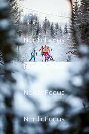03.12.2021, Lillehammer, Norway (NOR): Renaud Jay (FRA), Paal Golberg (NOR), Alexander Bolshunov (RUS), Gustaf Berglund (SWE), Even Northug (NOR), (l-r)  - FIS world cup cross-country, individual sprint, Lillehammer (NOR). www.nordicfocus.com. © Modica/NordicFocus. Every downloaded picture is fee-liable.