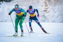 03.12.2021, Lillehammer, Norway (NOR): Anikken Gjerde Alnaes (NOR), Rosie Brennan (USA), (l-r)  - FIS world cup cross-country, individual sprint, Lillehammer (NOR). www.nordicfocus.com. © Modica/NordicFocus. Every downloaded picture is fee-liable.