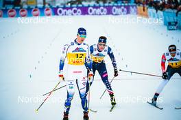 03.12.2021, Lillehammer, Norway (NOR): Marcus Grate (SWE), James Clinton Schoonmaker (USA), Finn Haagen Krogh (NOR), (l-r)  - FIS world cup cross-country, individual sprint, Lillehammer (NOR). www.nordicfocus.com. © Modica/NordicFocus. Every downloaded picture is fee-liable.