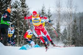 03.12.2021, Lillehammer, Norway (NOR): James Clinton Schoonmaker (USA), Erik Valnes (NOR), Marcus Grate (SWE), Alexander Bolshunov (RUS), (l-r)  - FIS world cup cross-country, individual sprint, Lillehammer (NOR). www.nordicfocus.com. © Modica/NordicFocus. Every downloaded picture is fee-liable.
