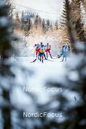03.12.2021, Lillehammer, Norway (NOR): Maciej Starega (POL), Sergey Ustiugov (RUS), Richard Jouve (FRA), Haavard Solaas Taugboel (NOR), Ben Ogden (USA), Federico Pellegrino (ITA), (l-r)  - FIS world cup cross-country, individual sprint, Lillehammer (NOR). www.nordicfocus.com. © Modica/NordicFocus. Every downloaded picture is fee-liable.