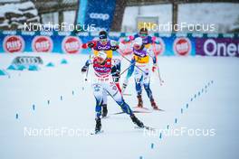 03.12.2021, Lillehammer, Norway (NOR): Maja Dahlqvist (SWE), Tiril Udnes Weng (NOR), Emma Ribom (SWE), (l-r)  - FIS world cup cross-country, individual sprint, Lillehammer (NOR). www.nordicfocus.com. © Modica/NordicFocus. Every downloaded picture is fee-liable.