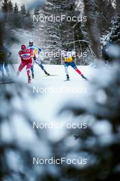 03.12.2021, Lillehammer, Norway (NOR): Alexander Terentev (RUS), George Ersson (SWE), Finn Haagen Krogh (NOR), (l-r)  - FIS world cup cross-country, individual sprint, Lillehammer (NOR). www.nordicfocus.com. © Modica/NordicFocus. Every downloaded picture is fee-liable.