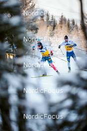 03.12.2021, Lillehammer, Norway (NOR): Johannes Hoesflot Klaebo (NOR), Joni Maki (FIN), (l-r)  - FIS world cup cross-country, individual sprint, Lillehammer (NOR). www.nordicfocus.com. © Modica/NordicFocus. Every downloaded picture is fee-liable.