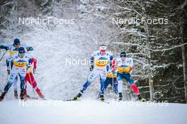 03.12.2021, Lillehammer, Norway (NOR): Marcus Grate (SWE), Juuso Haarala (FIN), Gleb Retivykh (RUS), Johan Haeggstroem (SWE), James Clinton Schoonmaker (USA), Sindre Bjoernestad Skar (NOR), (l-r)  - FIS world cup cross-country, individual sprint, Lillehammer (NOR). www.nordicfocus.com. © Modica/NordicFocus. Every downloaded picture is fee-liable.