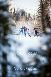 03.12.2021, Lillehammer, Norway (NOR): Greta Laurent (ITA), Laurien Van Der Graaff (SUI), Emma Ribom (SWE), Victoria Carl (GER), Mathilde Myhrvold (NOR), (l-r)  - FIS world cup cross-country, individual sprint, Lillehammer (NOR). www.nordicfocus.com. © Modica/NordicFocus. Every downloaded picture is fee-liable.