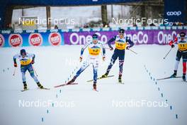 03.12.2021, Lillehammer, Norway (NOR): Lauri Vuorinen (FIN), Marcus Grate (SWE), James Clinton Schoonmaker (USA), Finn Haagen Krogh (NOR), (l-r)  - FIS world cup cross-country, individual sprint, Lillehammer (NOR). www.nordicfocus.com. © Modica/NordicFocus. Every downloaded picture is fee-liable.