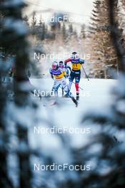 03.12.2021, Lillehammer, Norway (NOR): Johanna Hagstroem (SWE), Lotta Udnes Weng (NOR), (l-r)  - FIS world cup cross-country, individual sprint, Lillehammer (NOR). www.nordicfocus.com. © Modica/NordicFocus. Every downloaded picture is fee-liable.