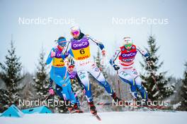 03.12.2021, Lillehammer, Norway (NOR): Greta Laurent (ITA), Rosie Brennan (USA), Emma Ribom (SWE), Maja Dahlqvist (SWE), (l-r)  - FIS world cup cross-country, individual sprint, Lillehammer (NOR). www.nordicfocus.com. © Modica/NordicFocus. Every downloaded picture is fee-liable.
