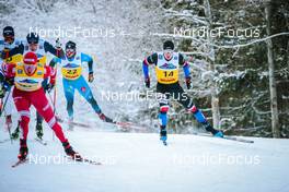 03.12.2021, Lillehammer, Norway (NOR): Paal Golberg (NOR), Alexander Bolshunov (RUS), Gustaf Berglund (SWE), Renaud Jay (FRA), Kevin Bolger (USA), (l-r)  - FIS world cup cross-country, individual sprint, Lillehammer (NOR). www.nordicfocus.com. © Modica/NordicFocus. Every downloaded picture is fee-liable.
