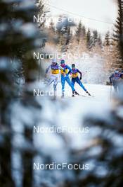 03.12.2021, Lillehammer, Norway (NOR): Emma Ribom (SWE), Greta Laurent (ITA), Laurien Van Der Graaff (SUI), Victoria Carl (GER), Mathilde Myhrvold (NOR), (l-r)  - FIS world cup cross-country, individual sprint, Lillehammer (NOR). www.nordicfocus.com. © Modica/NordicFocus. Every downloaded picture is fee-liable.