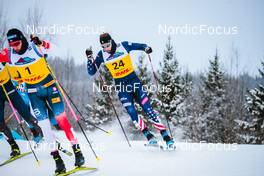 03.12.2021, Lillehammer, Norway (NOR): Richard Jouve (FRA), Even Northug (NOR), Johannes Hoesflot Klaebo (NOR), Kevin Bolger (USA), (l-r)  - FIS world cup cross-country, individual sprint, Lillehammer (NOR). www.nordicfocus.com. © Modica/NordicFocus. Every downloaded picture is fee-liable.