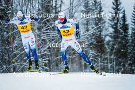 03.12.2021, Lillehammer, Norway (NOR): Gustaf Berglund (SWE), Johan Haeggstroem (SWE), (l-r)  - FIS world cup cross-country, individual sprint, Lillehammer (NOR). www.nordicfocus.com. © Modica/NordicFocus. Every downloaded picture is fee-liable.