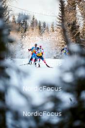 03.12.2021, Lillehammer, Norway (NOR): Maciej Starega (POL), Sergey Ustiugov (RUS), Richard Jouve (FRA), Haavard Solaas Taugboel (NOR), Ben Ogden (USA), Federico Pellegrino (ITA), (l-r)  - FIS world cup cross-country, individual sprint, Lillehammer (NOR). www.nordicfocus.com. © Modica/NordicFocus. Every downloaded picture is fee-liable.