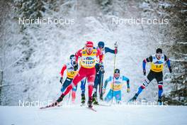 03.12.2021, Lillehammer, Norway (NOR): Paal Golberg (NOR), Alexander Bolshunov (RUS), Gustaf Berglund (SWE), Renaud Jay (FRA), Kevin Bolger (USA), (l-r)  - FIS world cup cross-country, individual sprint, Lillehammer (NOR). www.nordicfocus.com. © Modica/NordicFocus. Every downloaded picture is fee-liable.
