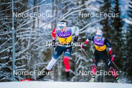 03.12.2021, Lillehammer, Norway (NOR): Lotta Udnes Weng (NOR), Dahria Beatty (CAN), (l-r)  - FIS world cup cross-country, individual sprint, Lillehammer (NOR). www.nordicfocus.com. © Modica/NordicFocus. Every downloaded picture is fee-liable.