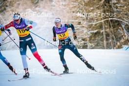 03.12.2021, Lillehammer, Norway (NOR): Mathilde Myhrvold (NOR), Victoria Carl (GER), (l-r)  - FIS world cup cross-country, individual sprint, Lillehammer (NOR). www.nordicfocus.com. © Modica/NordicFocus. Every downloaded picture is fee-liable.