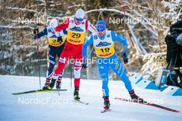 03.12.2021, Lillehammer, Norway (NOR): Ben Ogden (USA), Maciej Starega (POL), Federico Pellegrino (ITA), (l-r)  - FIS world cup cross-country, individual sprint, Lillehammer (NOR). www.nordicfocus.com. © Modica/NordicFocus. Every downloaded picture is fee-liable.