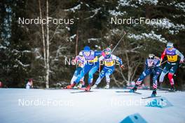 03.12.2021, Lillehammer, Norway (NOR): Mathilde Myhrvold (NOR), Nadine Faehndrich (SUI), Jasmi Joensuu (FIN), Jessie Diggins (USA), Lotta Udnes Weng (NOR), (l-r)  - FIS world cup cross-country, individual sprint, Lillehammer (NOR). www.nordicfocus.com. © Modica/NordicFocus. Every downloaded picture is fee-liable.