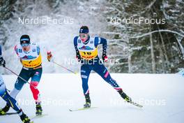 03.12.2021, Lillehammer, Norway (NOR): Sindre Bjoernestad Skar (NOR), James Clinton Schoonmaker (USA), (l-r)  - FIS world cup cross-country, individual sprint, Lillehammer (NOR). www.nordicfocus.com. © Modica/NordicFocus. Every downloaded picture is fee-liable.