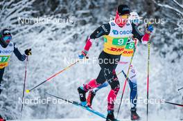 05.12.2021, Lillehammer, Norway (NOR): Antoine Cyr (CAN), Calle Halfvarsson (SWE), (l-r)  - FIS world cup cross-country, 4x7.5km men, Lillehammer (NOR). www.nordicfocus.com. © Modica/NordicFocus. Every downloaded picture is fee-liable.