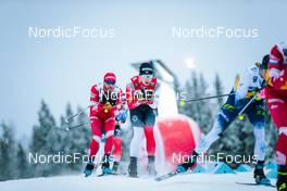 05.12.2021, Lillehammer, Norway (NOR): Artem Maltsev (RUS), Juuso Haarala (FIN), (l-r)  - FIS world cup cross-country, 4x7.5km men, Lillehammer (NOR). www.nordicfocus.com. © Modica/NordicFocus. Every downloaded picture is fee-liable.