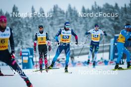 05.12.2021, Lillehammer, Norway (NOR): Olivier Leveille (CAN), Roman Furger (SUI), Niilo Moilanen (FIN), (l-r)  - FIS world cup cross-country, 4x7.5km men, Lillehammer (NOR). www.nordicfocus.com. © Modica/NordicFocus. Every downloaded picture is fee-liable.