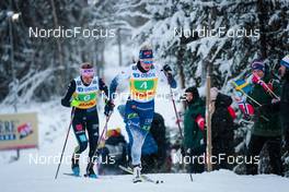 05.12.2021, Lillehammer, Norway (NOR): Laura Gimmler (GER), Anne Kylloenen (FIN), (l-r)  - FIS world cup cross-country, 4x5km women, Lillehammer (NOR). www.nordicfocus.com. © Modica/NordicFocus. Every downloaded picture is fee-liable.