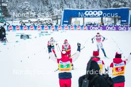 05.12.2021, Lillehammer, Norway (NOR): Helene  Fossesholm (NOR), Veronika Stepanova (RUS), Moa Olsson (SWE), (l-r)  - FIS world cup cross-country, 4x5km women, Lillehammer (NOR). www.nordicfocus.com. © Modica/NordicFocus. Every downloaded picture is fee-liable.
