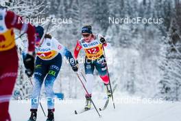 05.12.2021, Lillehammer, Norway (NOR): Johanna Matintalo (FIN), Maiken Caspersen Falla (NOR), (l-r)  - FIS world cup cross-country, 4x5km women, Lillehammer (NOR). www.nordicfocus.com. © Modica/NordicFocus. Every downloaded picture is fee-liable.