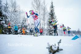 05.12.2021, Lillehammer, Norway (NOR): Frida Karlsson (SWE), Laura Gimmler (GER), Heidi Weng (NOR), Anne Kylloenen (FIN), (l-r)  - FIS world cup cross-country, 4x5km women, Lillehammer (NOR). www.nordicfocus.com. © Modica/NordicFocus. Every downloaded picture is fee-liable.